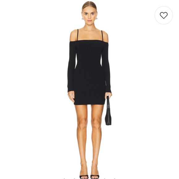 Good American Virgo Off Shoulder Mini Dress in Black001
 - NWT - Size M - Picture 1 of 3